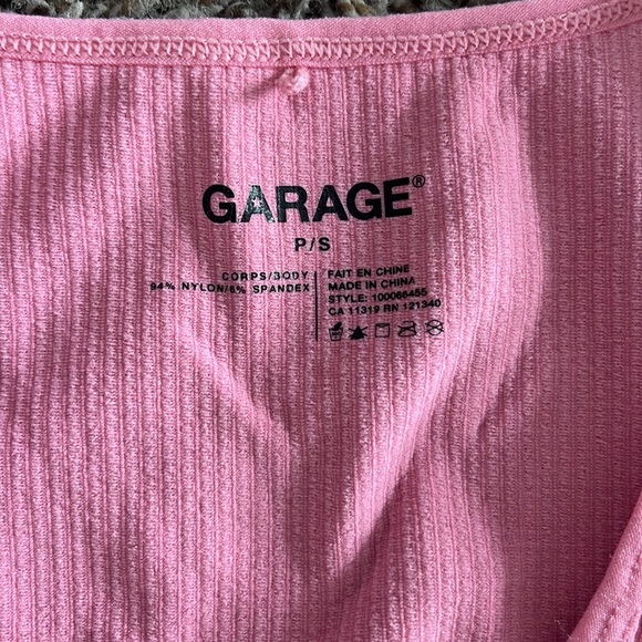 Garage Pink Ribbed Crop Top - Picture 3 of 3